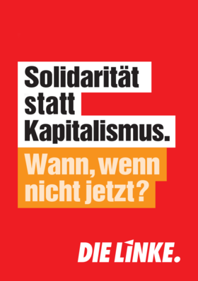 Plakat Solidarität statt Kapitalismus